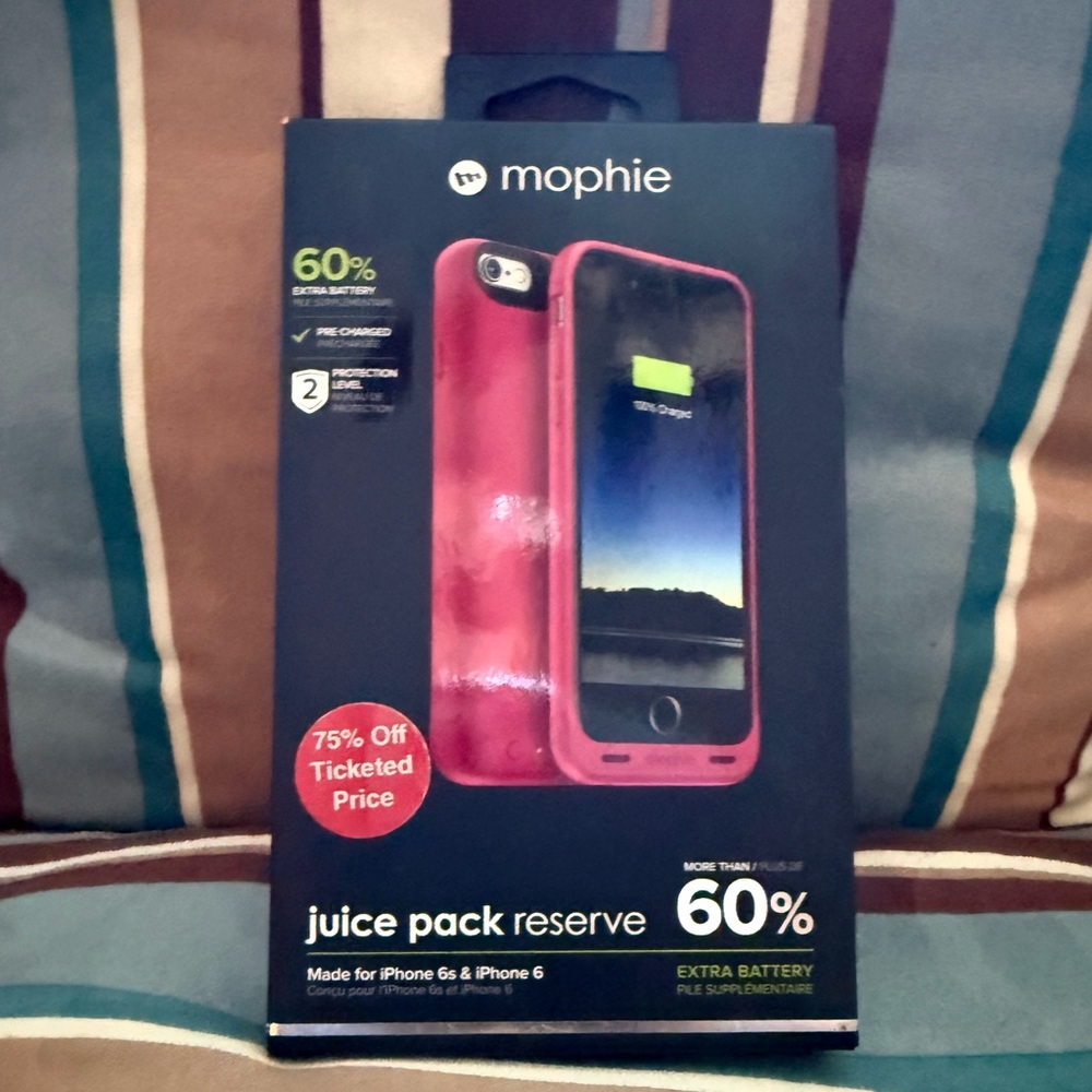 Mophie Pink Juice Pack Reserve for iPhone 6s/6